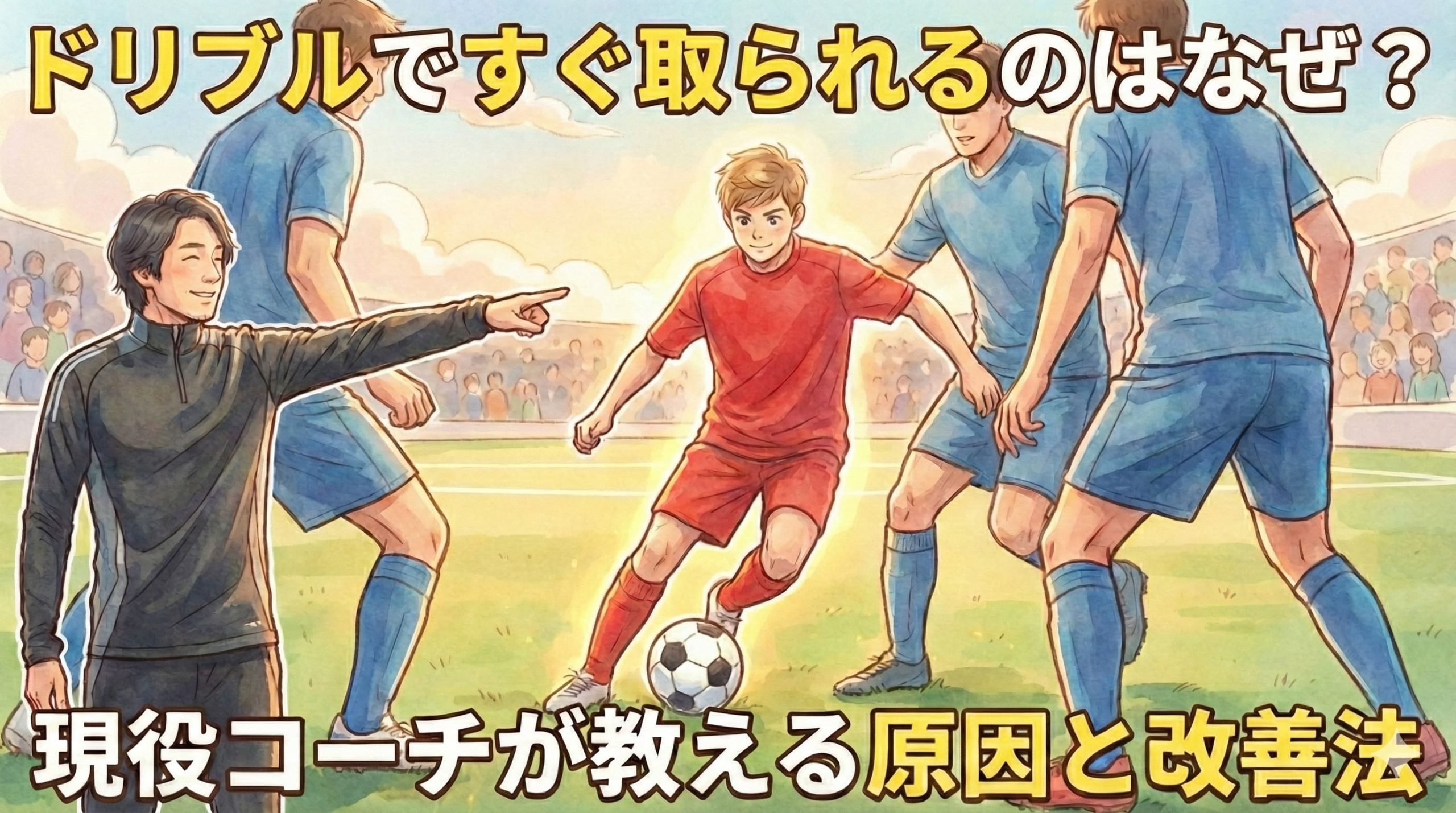現役コーチ解説】ドリブルするとすぐ取られるのはなぜ？原因と改善法