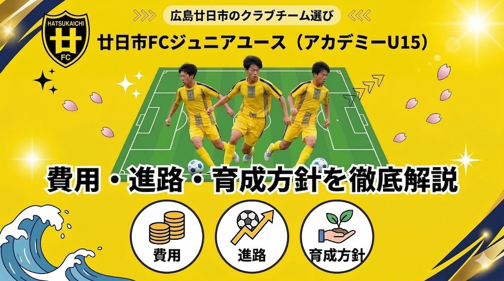 廿日市FCジュニアユース(アカデミーU15)の費用・進路・育成方針を徹底解説|広島廿日市のクラブチーム選び